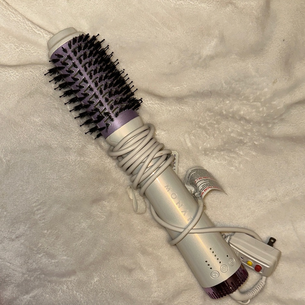 Monat Purple and White Hair Dryer Brush